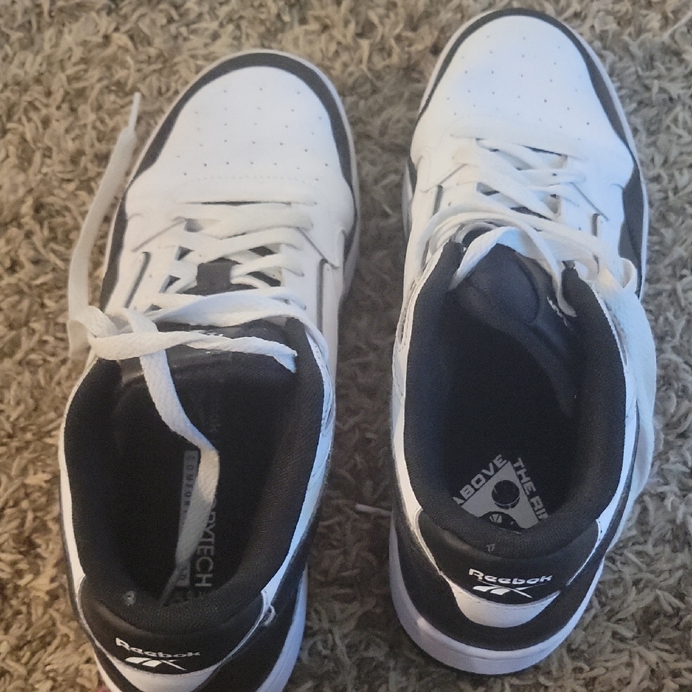 Reebok Classic White and Black Sneakers